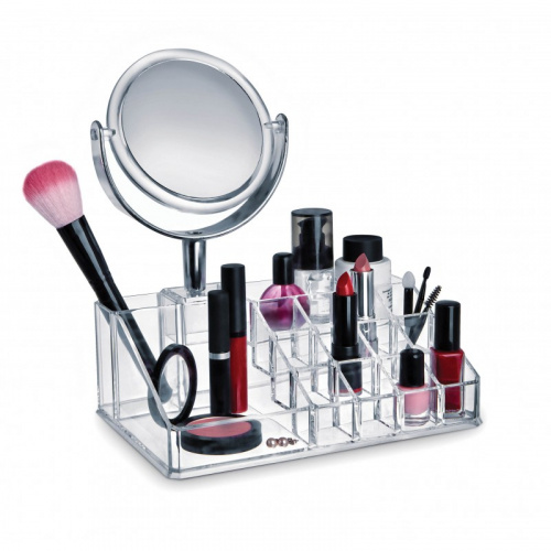 Органайзер для хранения косметики с зеркалом Cosmetic Organizer