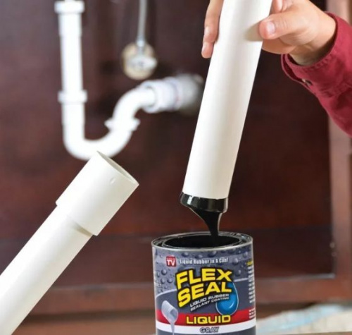 Клей-герметик «Жидкая резина» водонепроницаемый FLEX SEAL LIQUID 473 мл, Black