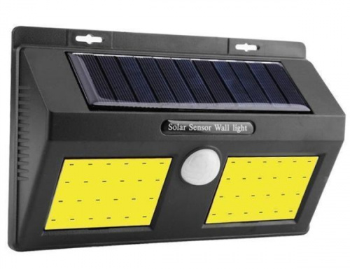 Светодиодный навесной фонарь на солнечной батарее с датчиком движения Solar Motion 48 LED, черный