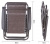 Кресло-шезлонг складной с подголовником, 178х65х98 см (Темно-коричневый)