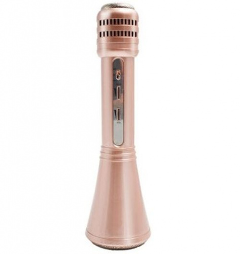 Беспроводной караоке микрофон со встроенной колонкой Handheld KTV-Q10, розовый