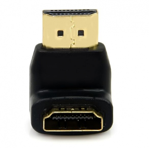 Переходник HDMI-f - HDMI-m, угловой 90 градусов