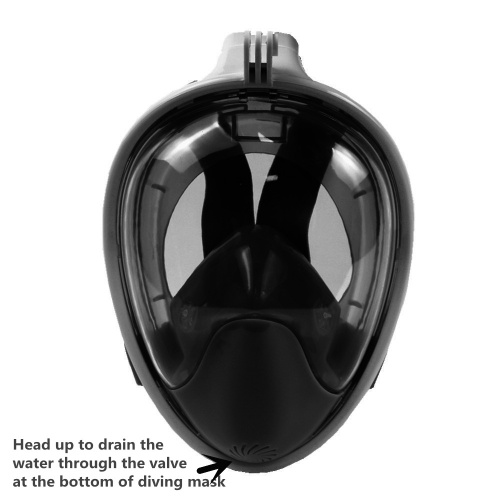 Полнолицевая маска для снорклинга (взрослая) HALONGWIND, черная