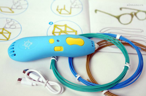 3D ручка Painting Pen 369 Toys для рисования, голубая
