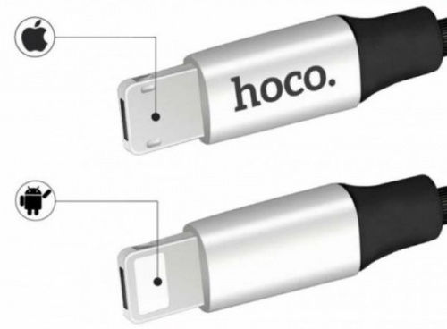 USB дата-кабель HOCO U18 Golden hat multi-functional Lightning/ MicroUSB (1.2 м) Розовый