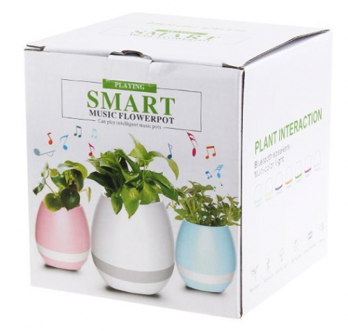 Умный музыкальный горшок для цветов Smart Music Flowerpot (Белый)