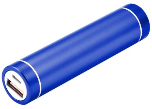 Аккумулятор Power Bank (Металлический Цилиндр) 2600mAh, синий