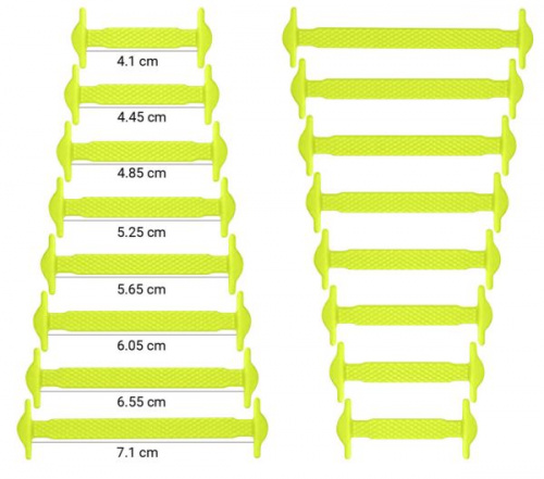 Шнурки силиконовые желтые