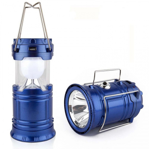 Фонарь-прожектор складной кемпинговый JY-5700T синий