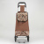 Складная сумка-тележка хозяйственная на колесах со стульчиком, коричневая