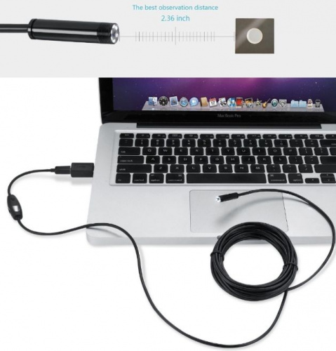 Эндоскоп Гибкая камера USB для Android и PC, 2м