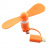 Мини вентилятор для телефона micro USB / Lightning, оранжевый