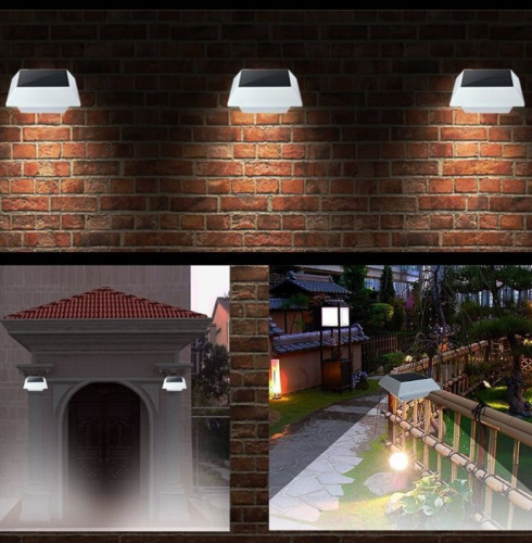 Фонарь светодиодный на солнечных батареях Gutter Sensor 6 LED, белый