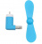 Мини вентилятор для телефона micro USB, синий