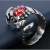 Кольцо-коготь Скорпион с красным камнем, размер 20