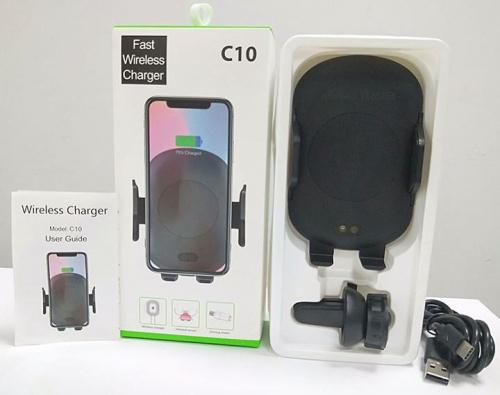 Полностью автоматизированное беспроводное автомобильное зарядное устройствоCar Wireless Rapid Charger C10