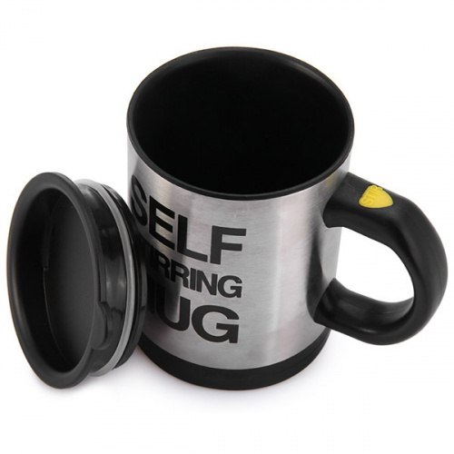 Кружка-мешалка термос Self Stirring Mug, 400 мл, черная