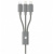 Кабель Rock Space 3 in 1 Charging Cable Version B Lightning+Type-C+Micro, серый
