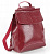 Женский кожаный рюкзак 7788 Красный перламутр