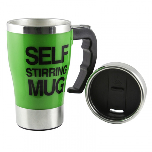 Термо-кружка мешалка 350мл Self Stirring Mug, зеленая