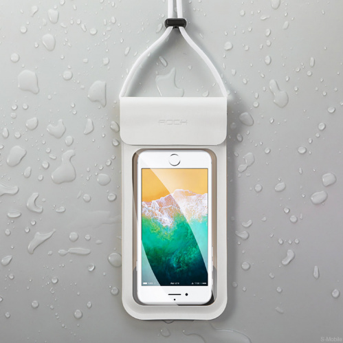 Водонепроницаемый чехол ROCK Waterproof Phone Bag 2 (IPX8) белый