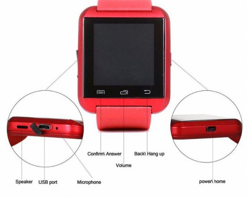 Умные часы Smart Watch U8 (Красный)