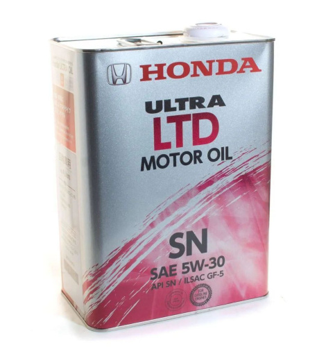 Моторное масло HONDA ULTRA LTD MOTOR OIL SN 5W-30 синтетическое 4 л