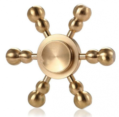 Металлический Ручной Спиннер Антистресс (Hand Spinner) Штурвал латунь