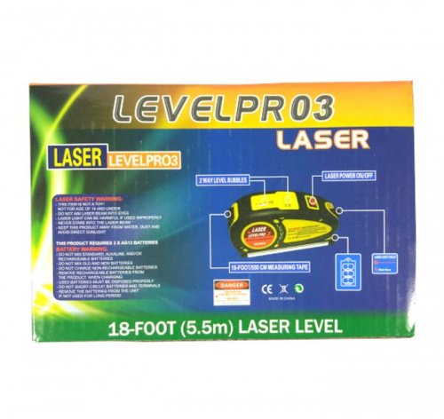 Лазерный уровень LevelPro 3 с рулеткой 5.5 м