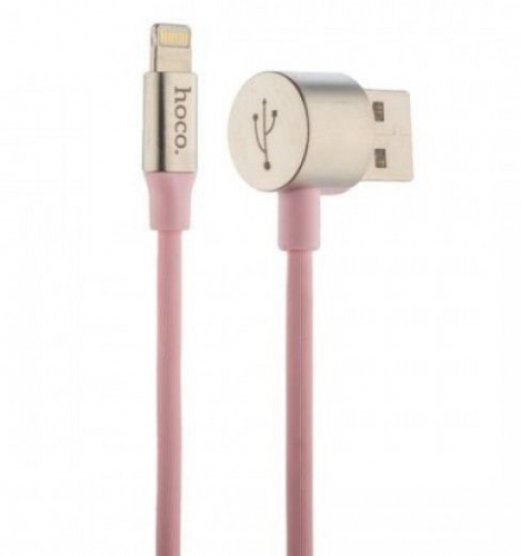 USB дата-кабель HOCO U18 Golden hat multi-functional Lightning/ MicroUSB (1.2 м) Розовый