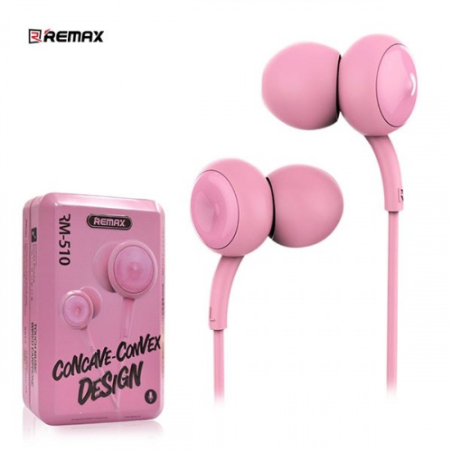 Наушники с микрофоном Remax RM-510, розовые