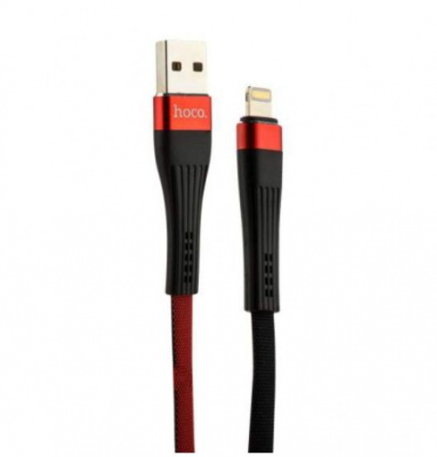 USB дата-кабель HOCO U39 Slender Lightning (1.2 м) Red и Black