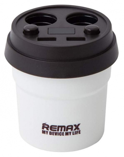 Автомобильная зарядка Remax Demitasse (CR-2XP) черный/белый