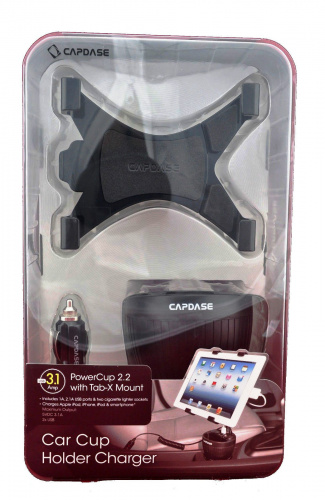 Держатель с зарядкой в подстаканник Capdase Car Cup Holder Charger PowerCup 2.2 with Tab-X Mount