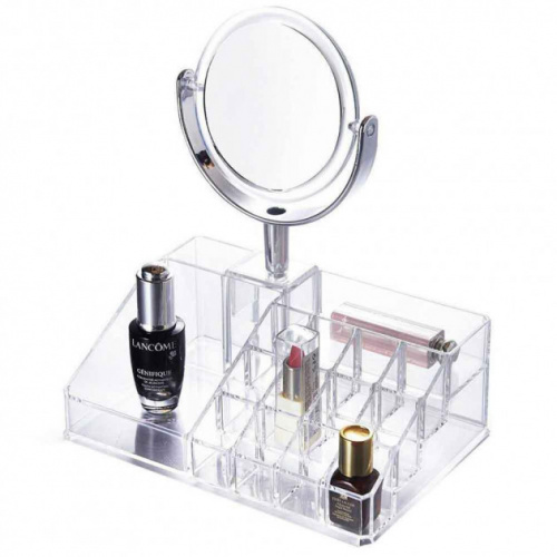 Органайзер для хранения косметики с зеркалом Cosmetic Organizer