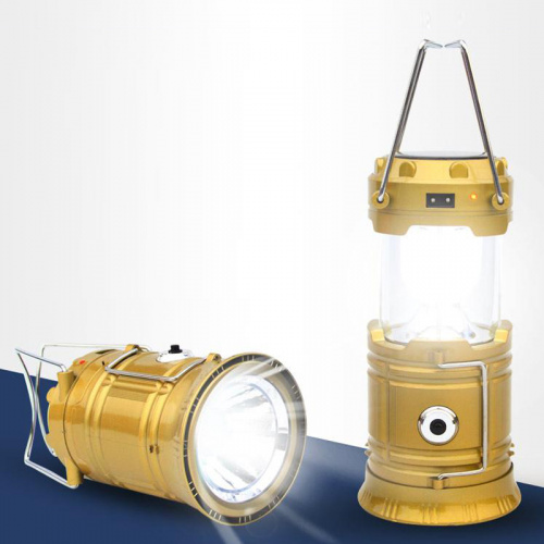 Кемпинговый фонарь-светильник с солнечной батареей Camping Lantern (Черный)