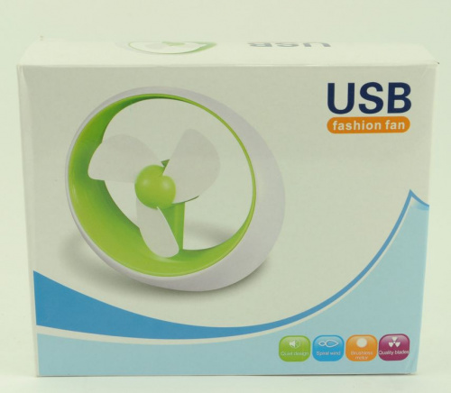 Вентилятор настольный USB DR-2013, зеленый