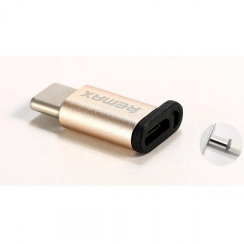 Адаптер Remax RA-USB1 Micro USB Type-C (Золотой)