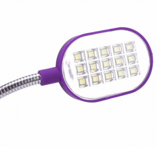 Фонарь магнитный с гибкой головкой MX-8015-15 LED фиолетовый