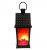 Декоративный светильник-фонарь с имитацией пламени, 38х13х13 см