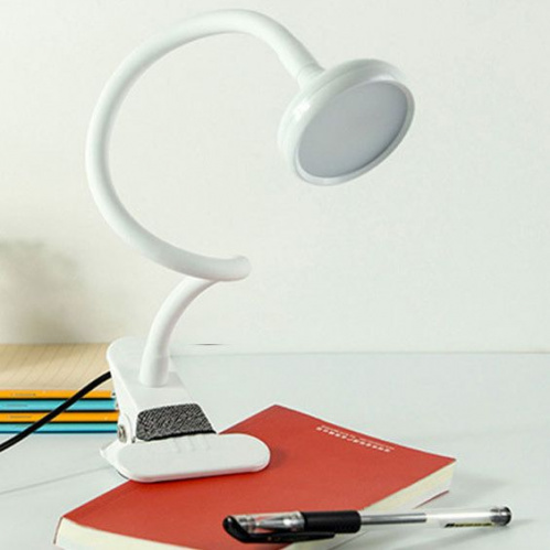 Настольная светодиодная лампа на прищепке LED Clip Desk Lamp 3W USB, белая